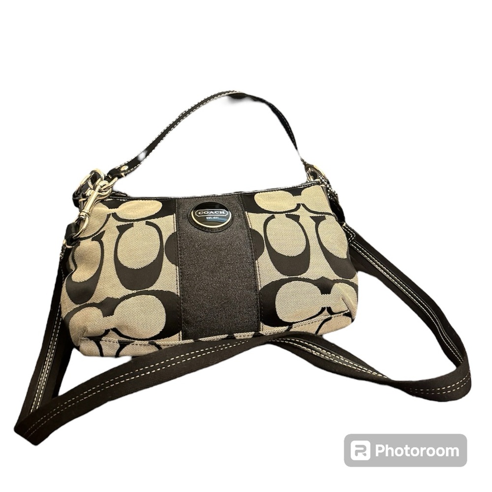 Coach signature stripe bag